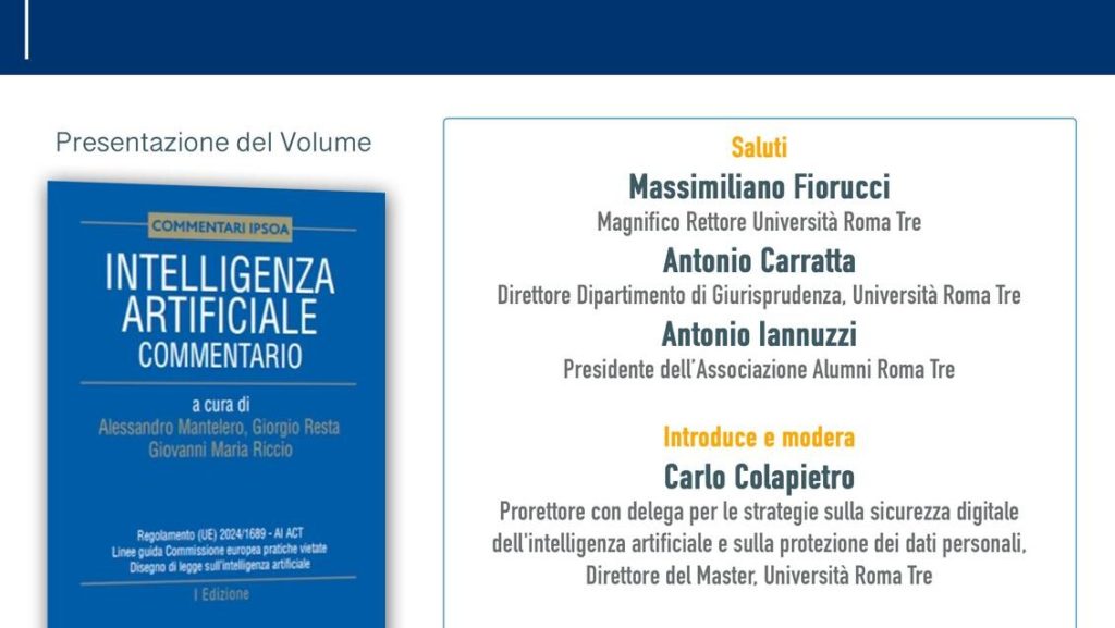 Presentazione della Sezione Alumni del Master in Protezione dei Dati