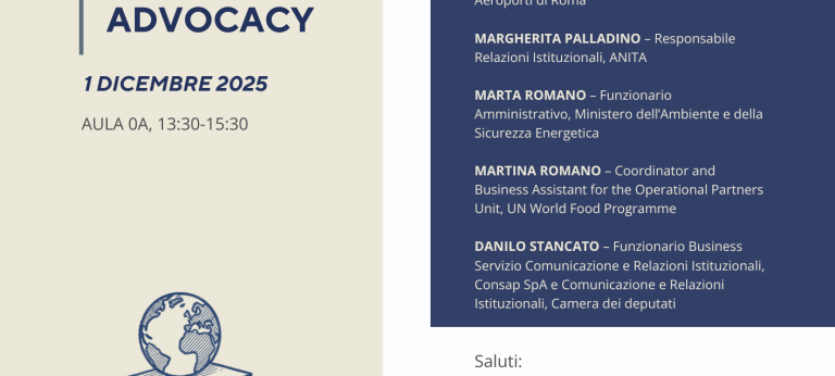 Seminario “Scienze Politiche e le Attività di Public Affairs, Lobbying e Advocacy”